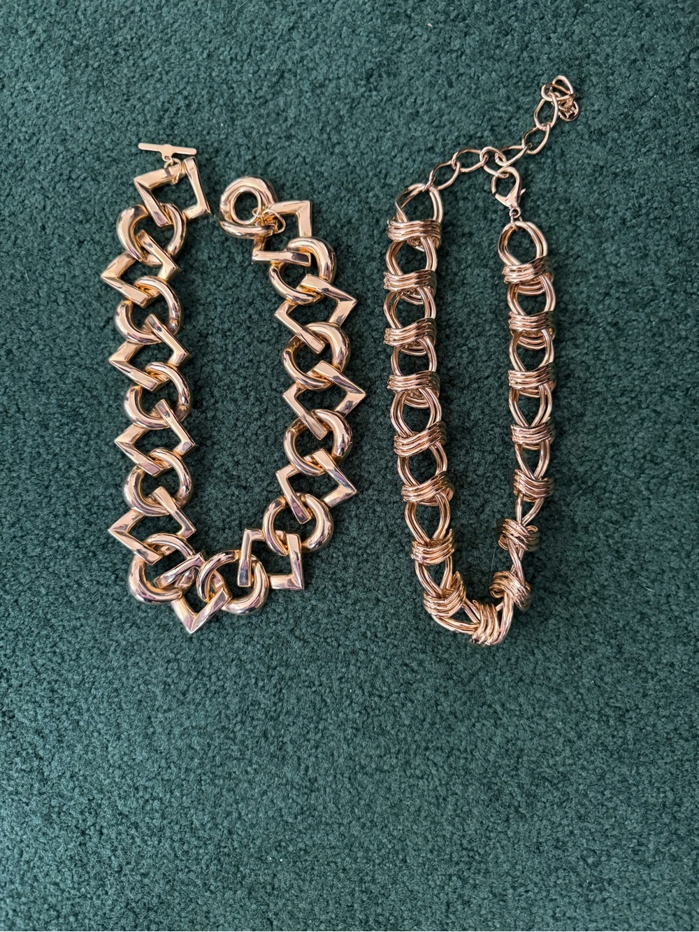 Gold-Tone Linked Chain Necklace Set - Women Jewelry